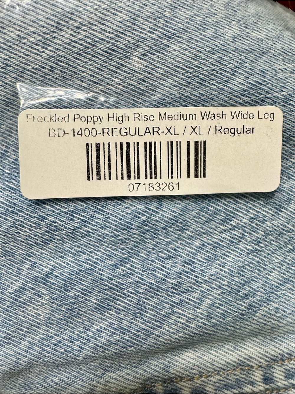NWT, Boutique Freckled Poppy Women's Light Wash Blue High-Rise Jeans, XL - Picture 6 of 7